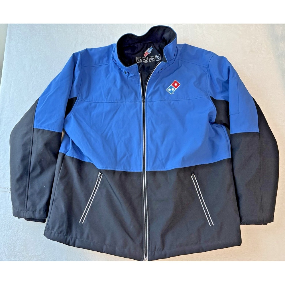 Dominos Pizza Full Zip Jacket Weather Resistant Quilt lining size 2XL